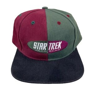 Vintage Star Trek Hat Cap Snapback Colorblock Movie Promo 90s 1996 Head Gear